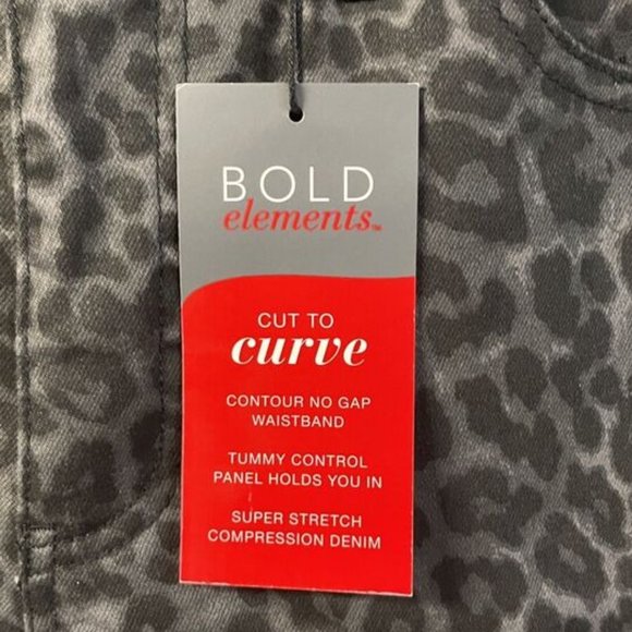 Bold Elements Womens High Rise Curvy Skinny Jean Tummy Control Stretch NWT - Picture 4 of 10